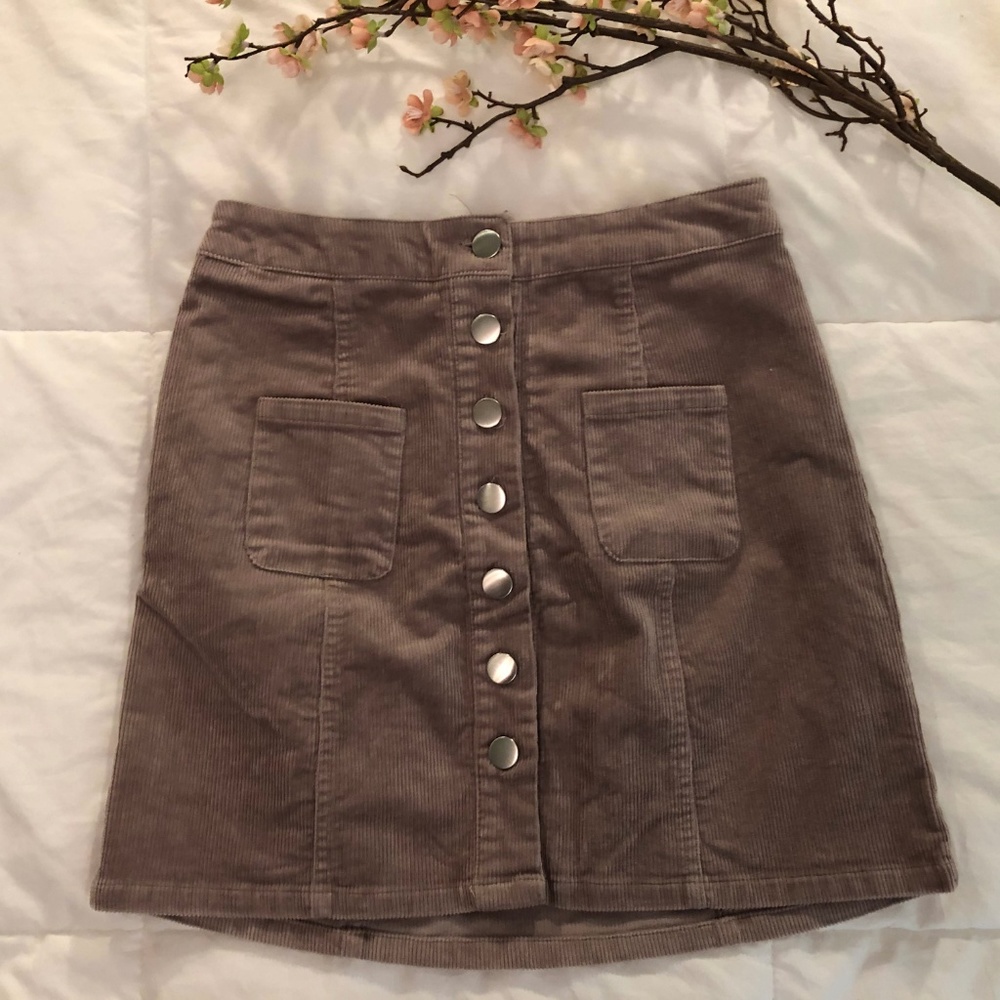 Corduroy mini skirt